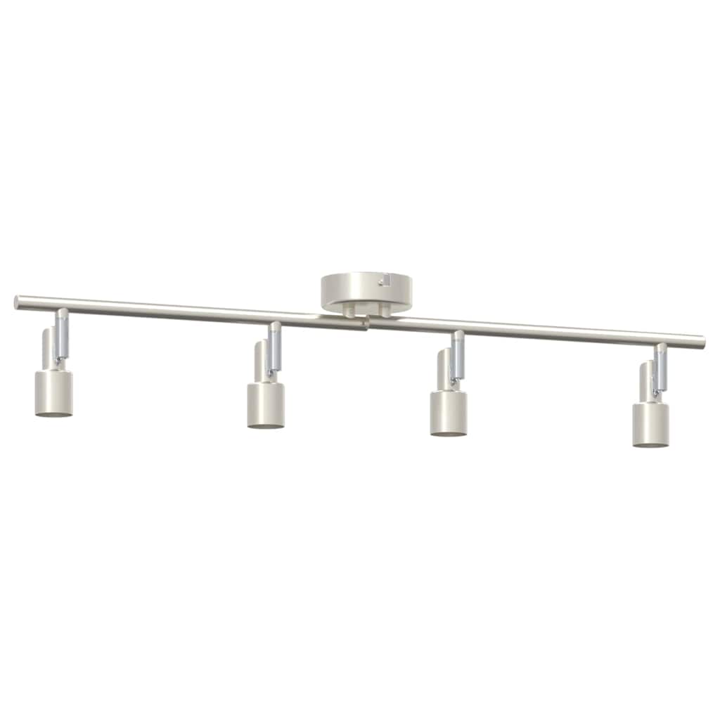 Ceiling Spotlight with Spotlights Nickel 70 x 9 x 12.5 cm Steel