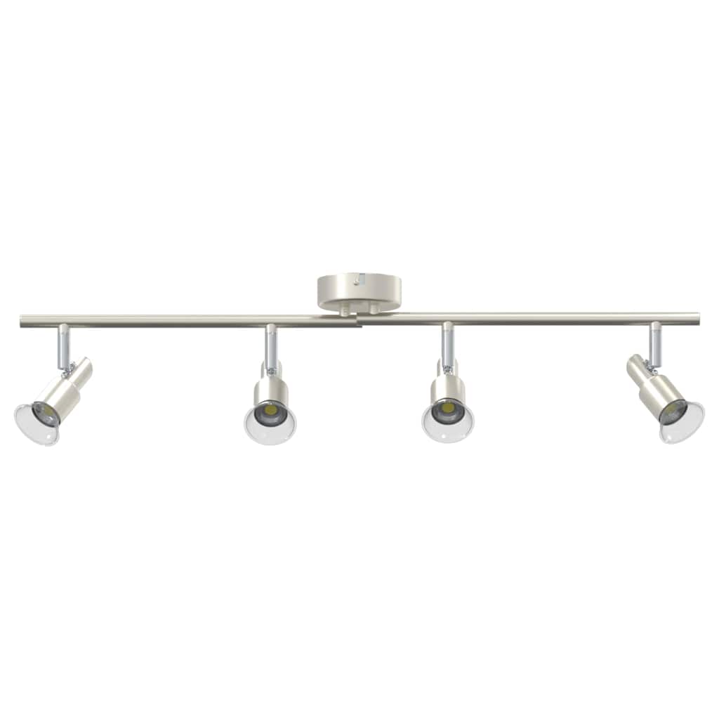 Ceiling Spotlight with Spotlights Nickel 70 x 9 x 12.5 cm Steel