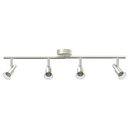 Ceiling Spotlight with Spotlights Nickel 70 x 9 x 12.5 cm Steel