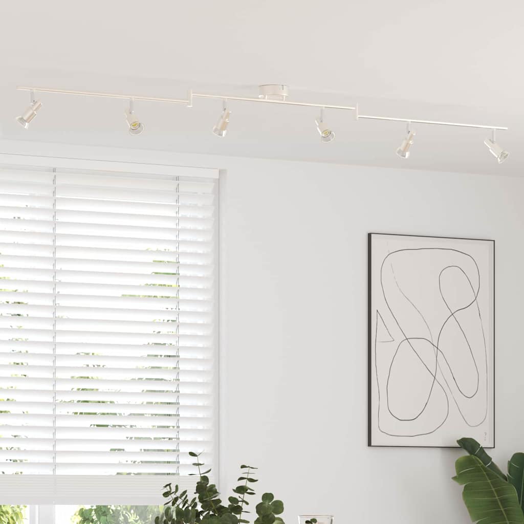 Ceiling Spotlight Nickel 176.5 x 9.5 x 14 cm Steel