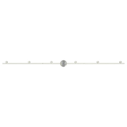 Ceiling Spotlight Nickel 176.5 x 9.5 x 14 cm Steel