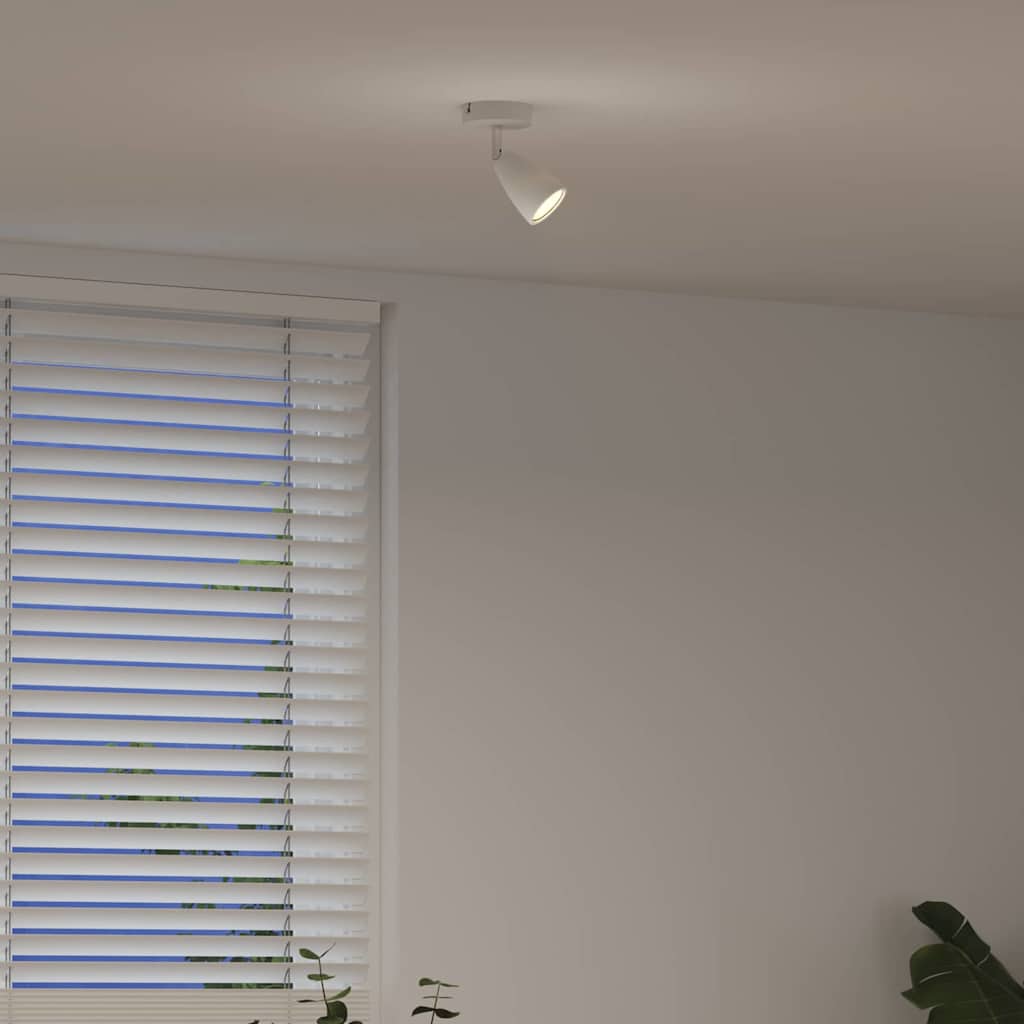 Ceiling Spotlight with Spotlights White 8 x 8 x 14 cm Metal