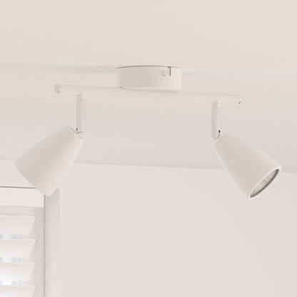 Ceiling Spotlight with Spotlights White 25.5 x 8 x 16 cm Metal