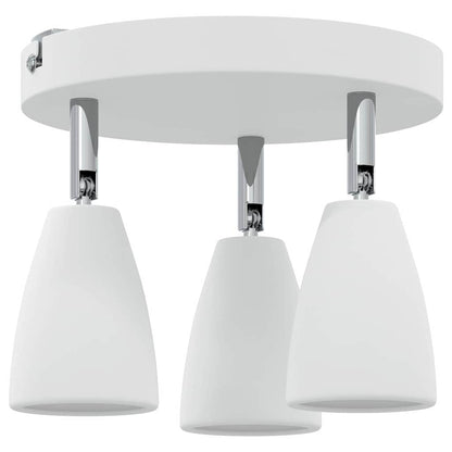 Ceiling Spotlight with Spotlights White 19 x 19 x 14.5 cm Metal