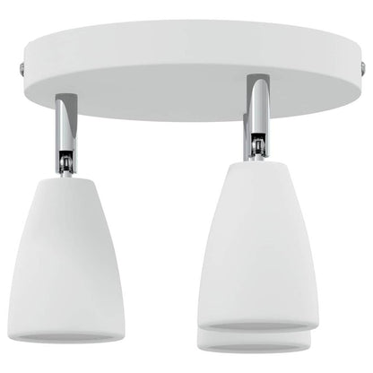 Ceiling Spotlight with Spotlights White 19 x 19 x 14.5 cm Metal