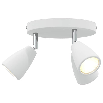 Ceiling Spotlight with Spotlights White 19 x 19 x 14.5 cm Metal