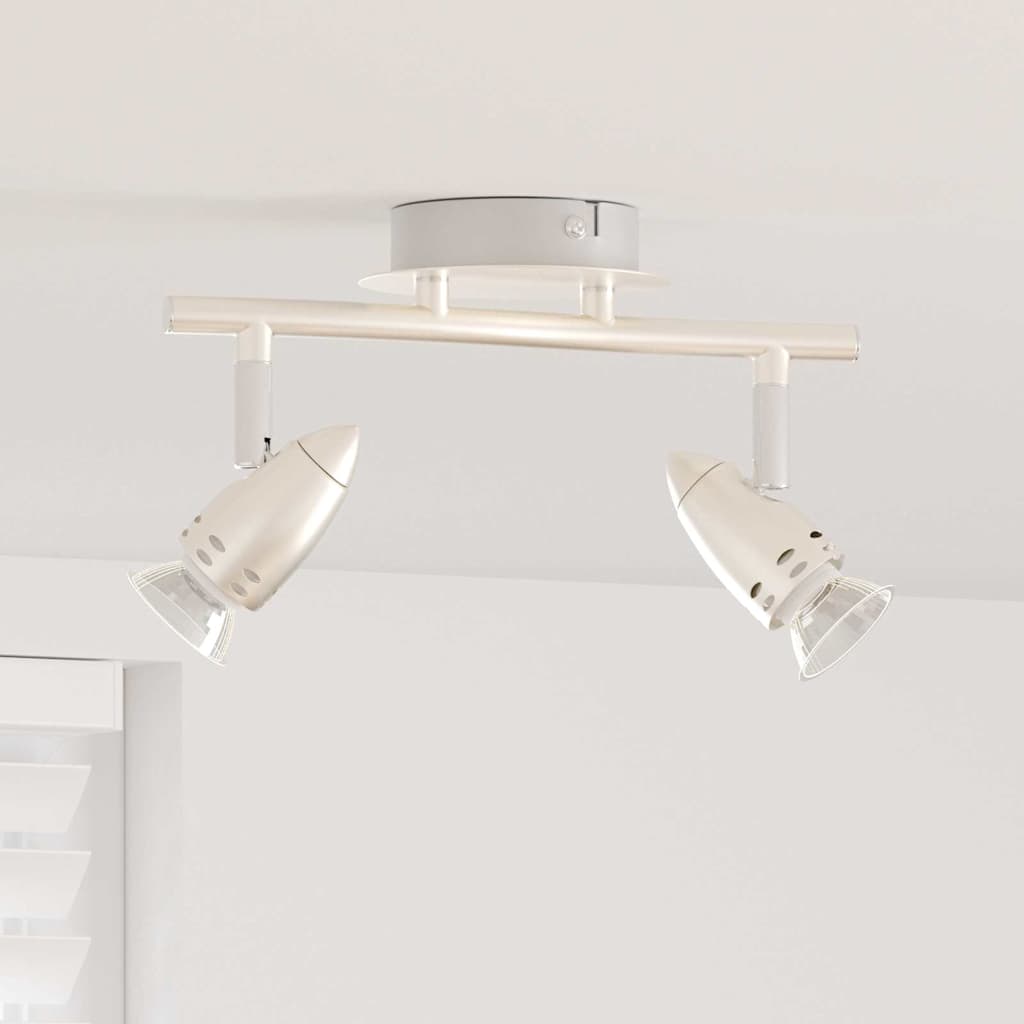 Ceiling Spotlight with Spotlights Nickel 27 x 10 x 12 cm Metal