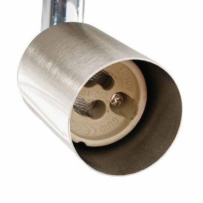 Ceiling Spotlight Nickel 29 x 29 x 11 cm Steel and Glass