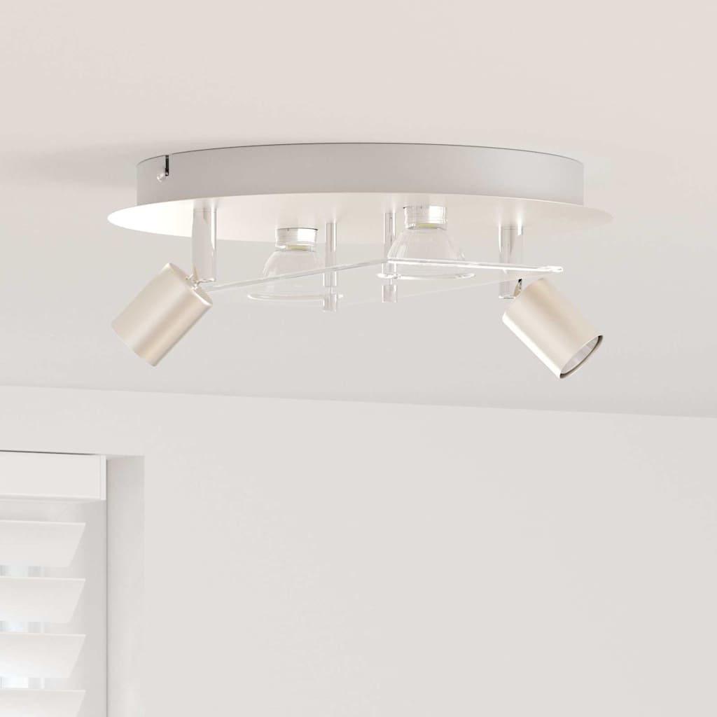 Ceiling Spotlight Nickel 29 x 29 x 11 cm Steel and Glass