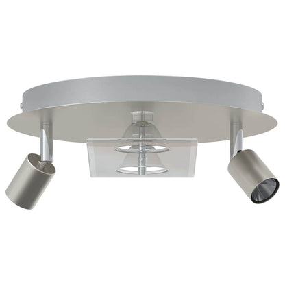 Ceiling Spotlight Nickel 29 x 29 x 11 cm Steel and Glass