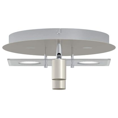 Ceiling Spotlight Nickel 29 x 29 x 11 cm Steel and Glass