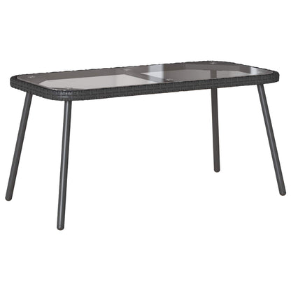 Coffee Table Black 90 x 45 x 43 cm Poly Rattan