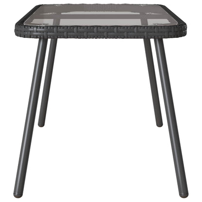 Coffee Table Black 90 x 45 x 43 cm Poly Rattan