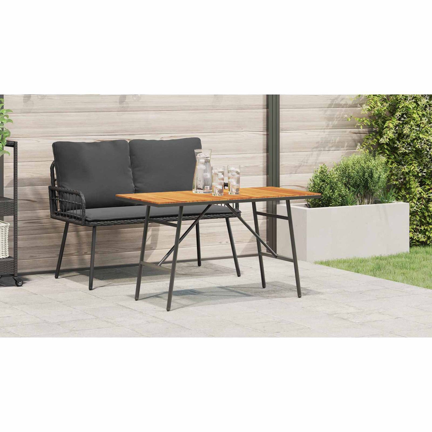 Dining Table Brown 110 x 55 x 61.5 cm Solid Acacia Wood