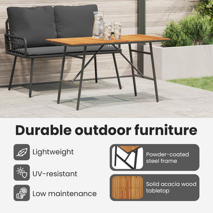 Dining Table Brown 110 x 55 x 61.5 cm Solid Acacia Wood