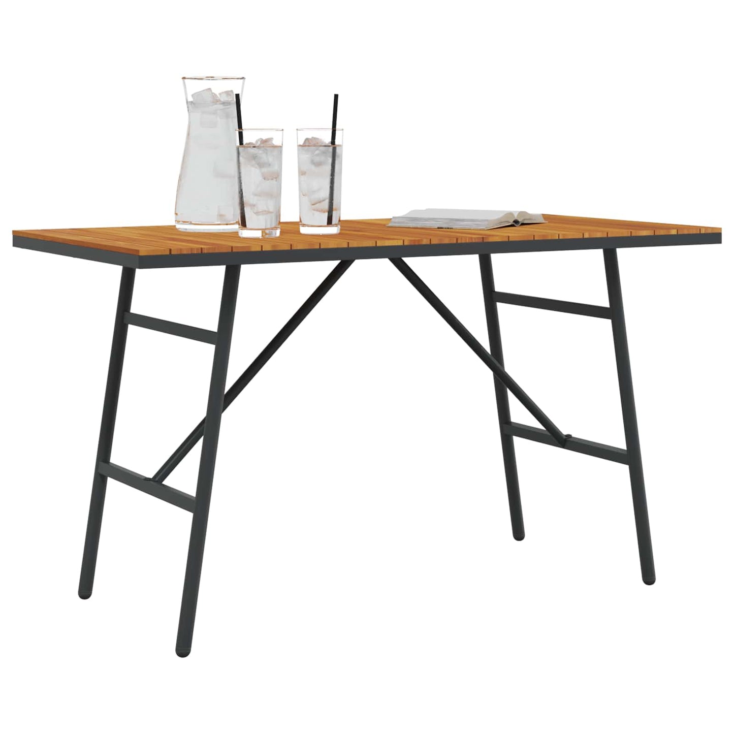 Dining Table Brown 110 x 55 x 61.5 cm Solid Acacia Wood