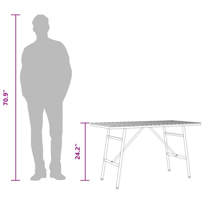 Dining Table Brown 110 x 55 x 61.5 cm Solid Acacia Wood