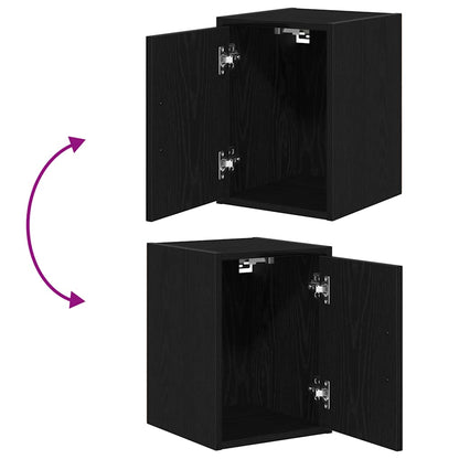 Garage Cabinets 2 pcs Black Engineered Wood