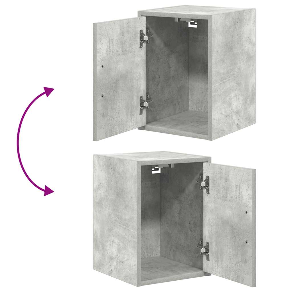 Garage Cabinets 2 pcs Concrete Grey Engineered Wood