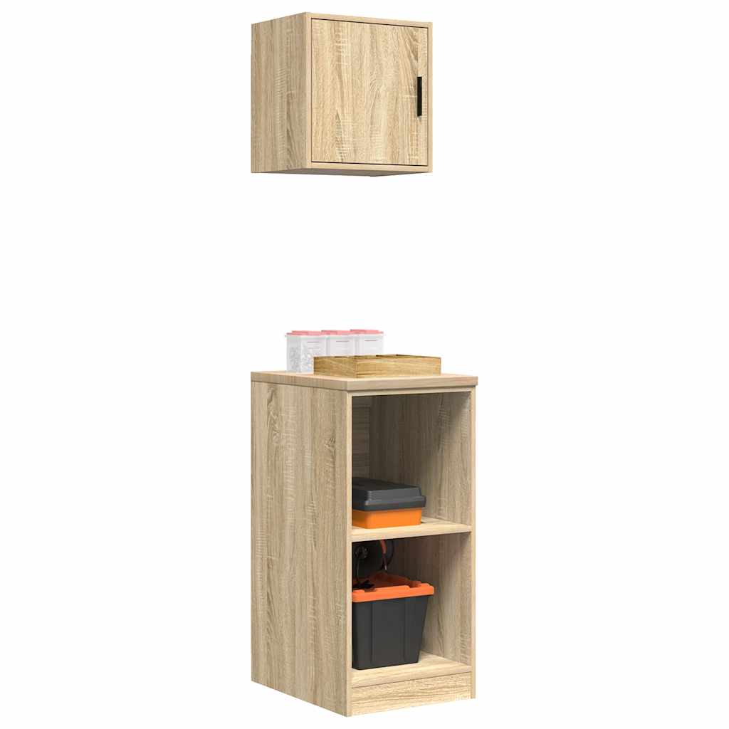 Garage Cabinets 2 pcs Sonoma Oak Engineered Wood