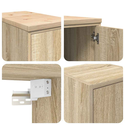 Garage Cabinets 2 pcs Sonoma Oak Engineered Wood