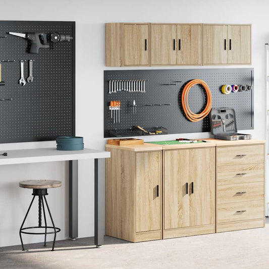 Garage Cabinets 2 pcs Sonoma Oak Engineered Wood