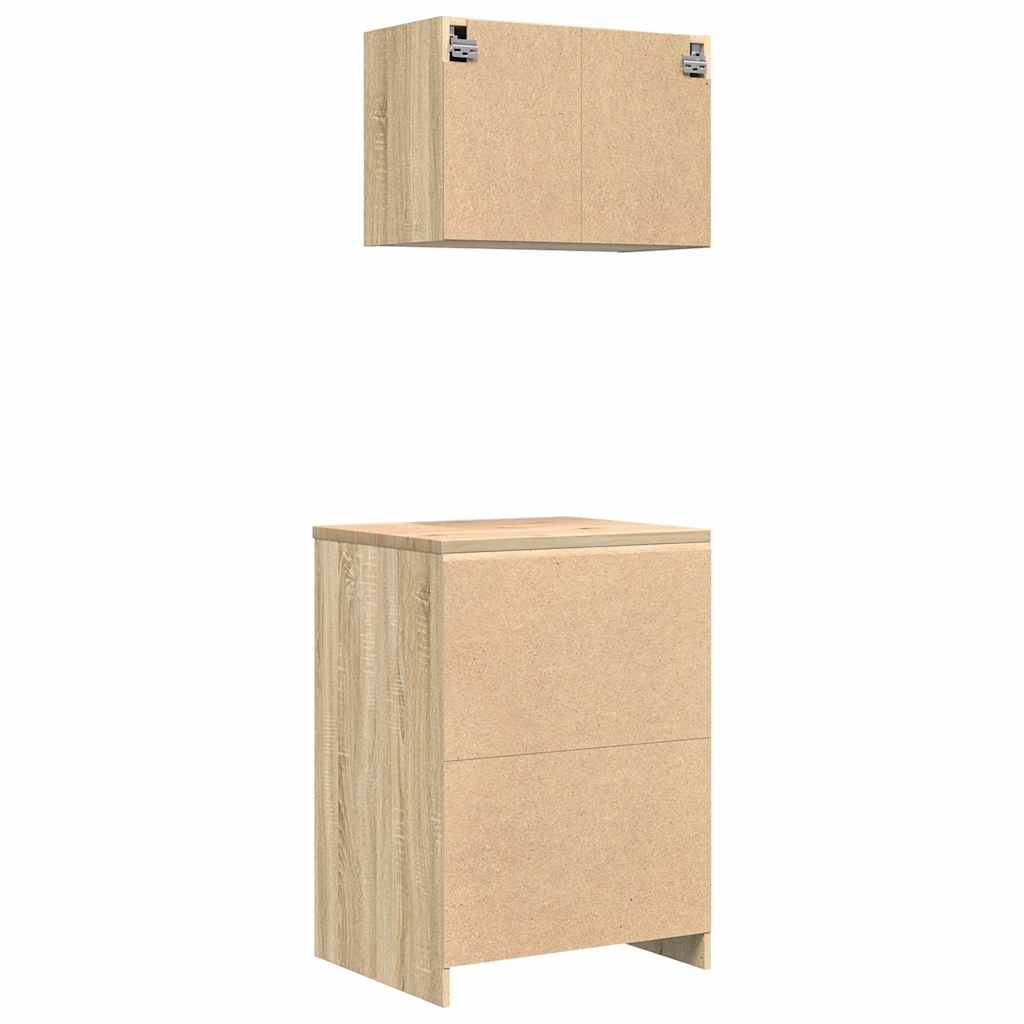 Garage Cabinets 2 pcs Sonoma Oak Engineered Wood