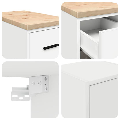 Garage Cabinets 2 pcs White Engineered Wood