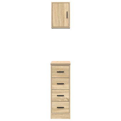 Garage Cabinets 2 pcs Sonoma Oak Engineered Wood