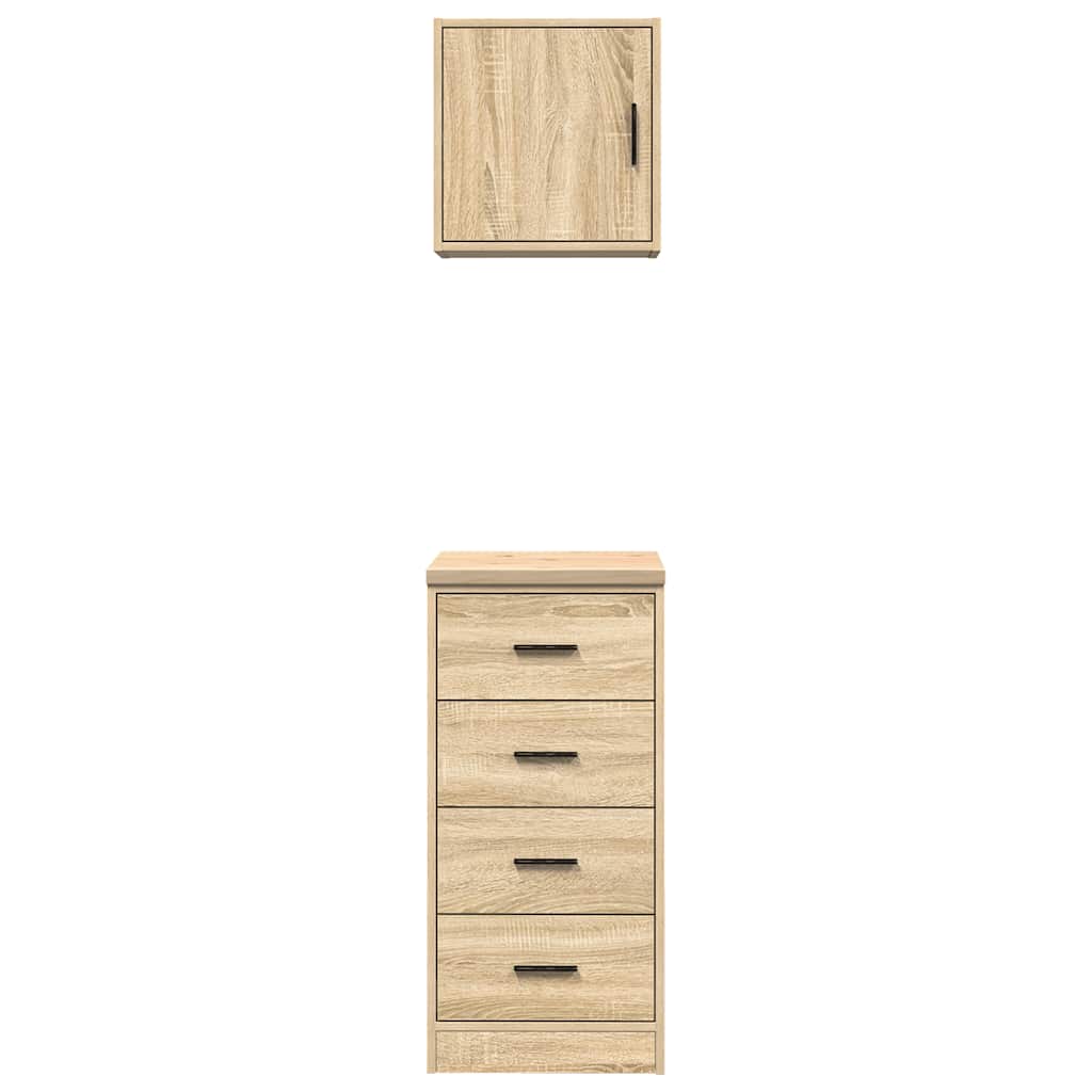 Garage Cabinets 2 pcs Sonoma Oak Engineered Wood