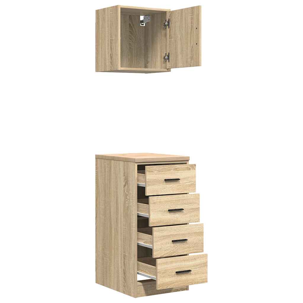 Garage Cabinets 2 pcs Sonoma Oak Engineered Wood