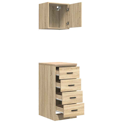 Garage Cabinets 2 pcs Sonoma Oak Engineered Wood