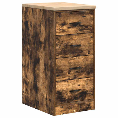 Garage Cabinets 2 pcs Smoked Oak Engineered Wood
