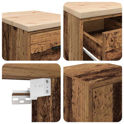 Garage Cabinets 2 pcs Old Wood Engineered Wood