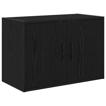 Garage Cabinets 2 pcs Black Engineered Wood
