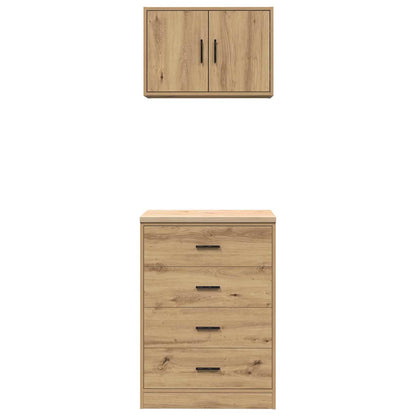 Garage Cabinets 2 pcs Artisan Oak Engineered Wood