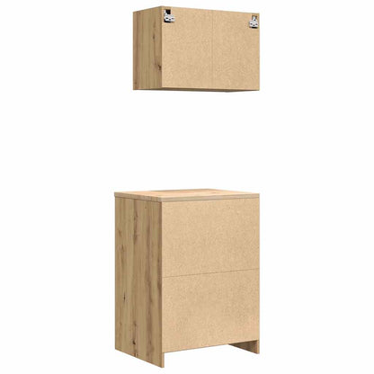 Garage Cabinets 2 pcs Artisan Oak Engineered Wood