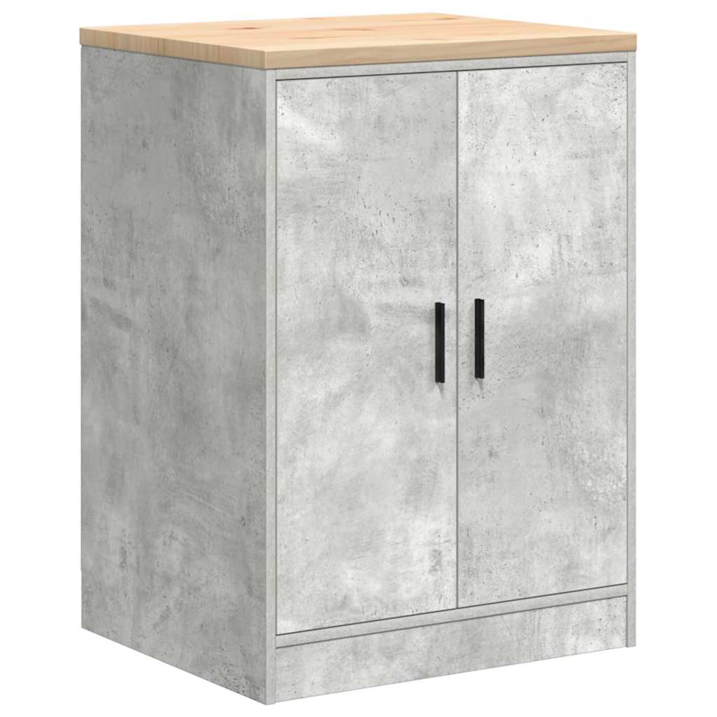 Garage Cabinets 6 pcs Concrete Grey Engineered Wood