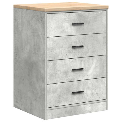 Garage Cabinets 6 pcs Concrete Grey Engineered Wood