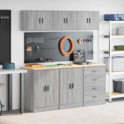 Garage Cabinets 6 pcs Grey Sonoma Engineered Wood