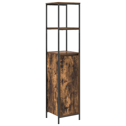 Bathroom Furniture Set 3 pcs Smoked Oak Engineered Wood