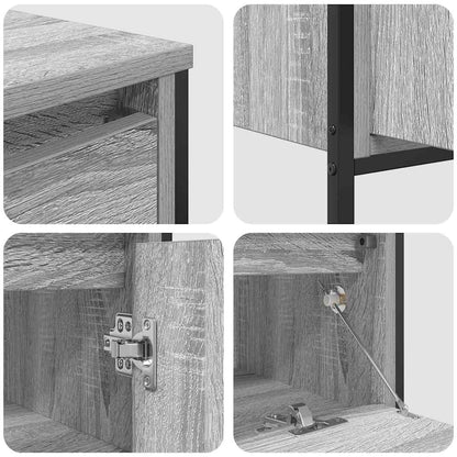 Bathroom Furniture Set 3 pcs Grey Sonoma Engineered Wood