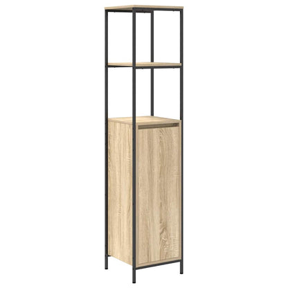 Bathroom Furniture Set 2 pcs Sonoma Oak and Black