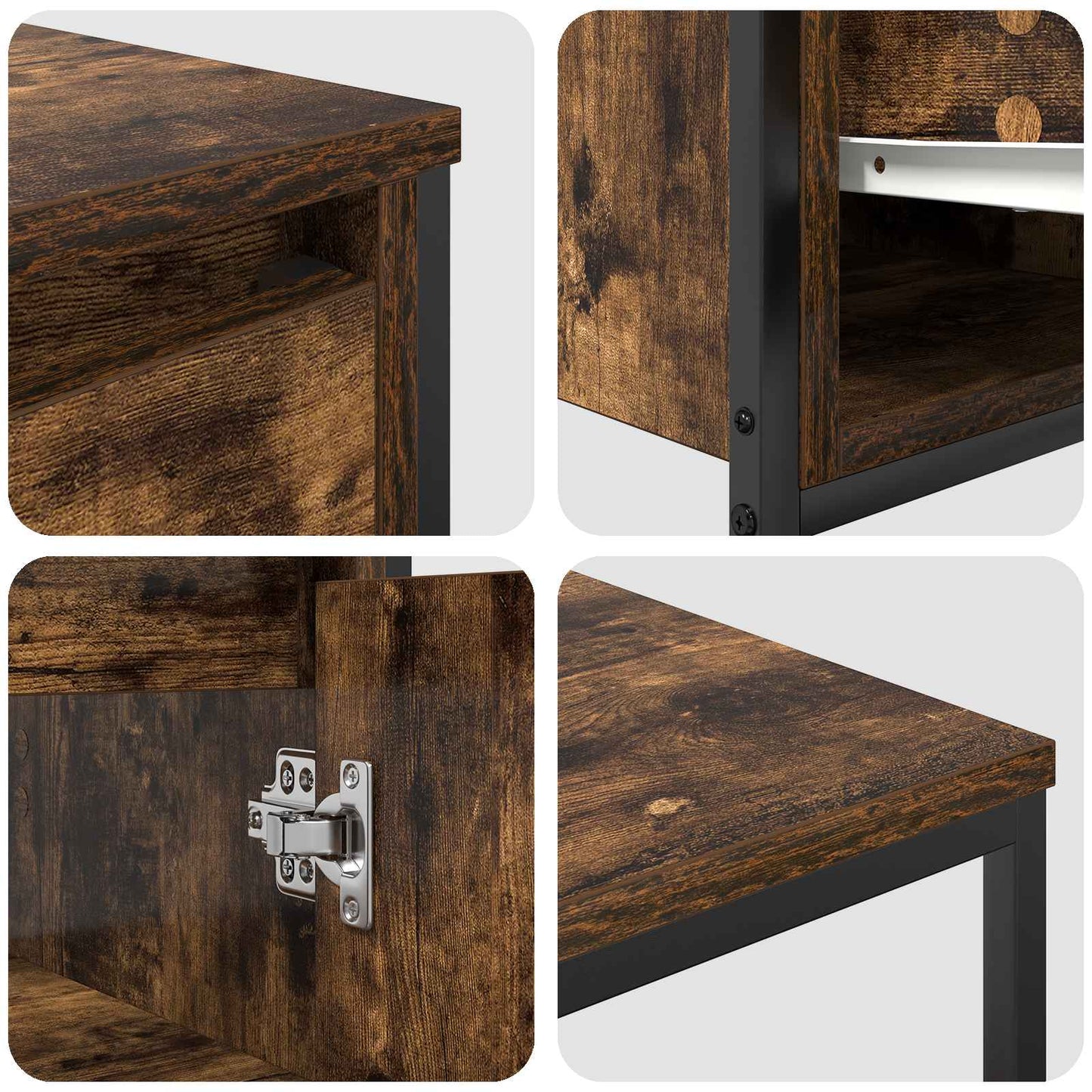 Bathroom Furniture Set 2 pcs Smoked Oak and Black