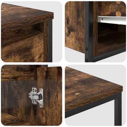 Bathroom Furniture Set 2 pcs Smoked Oak and Black