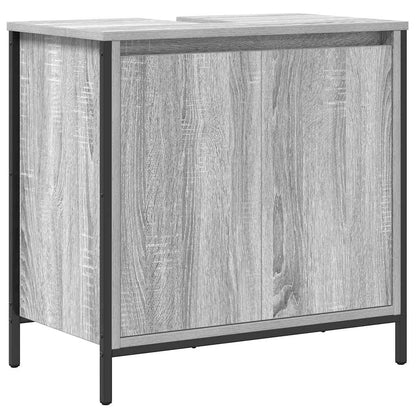 2 Piece Bathroom Furniture Set Grey Sonoma Engineered Wood