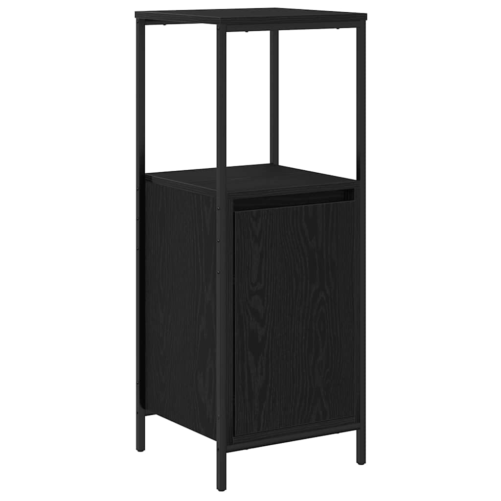 Bathroom Furniture Set 3 pcs Black Oak Engineered Wood