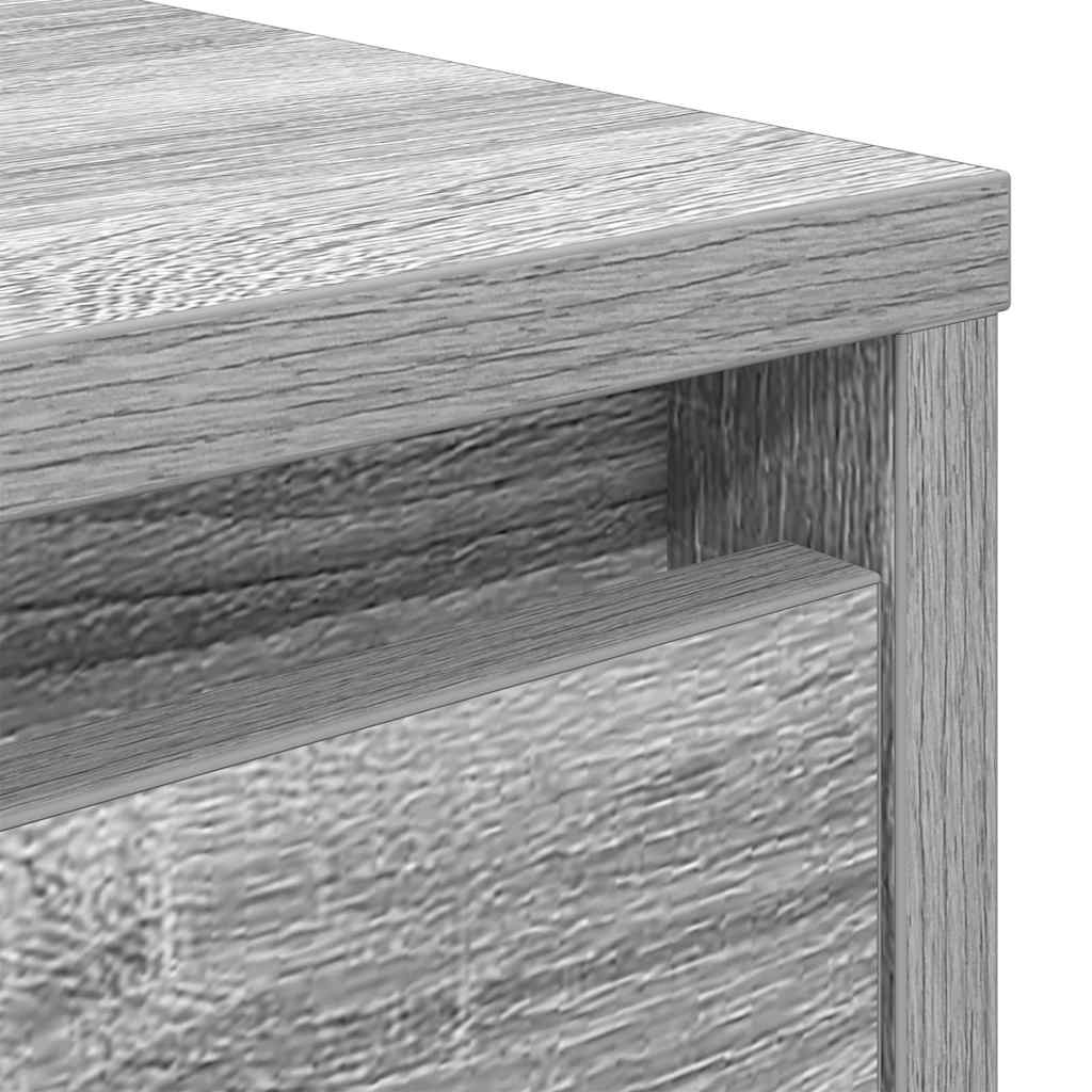 Coffee Table with Drawers Grey Sonoma 100x100x40 cm