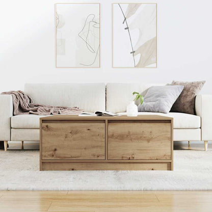 Coffee Table with Drawers Artisan Oak 100x100x40 cm