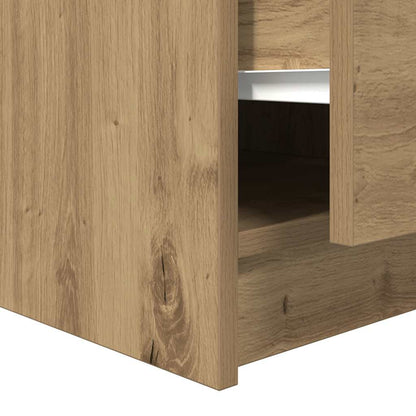 Coffee Table with Drawers Artisan Oak 100x100x40 cm